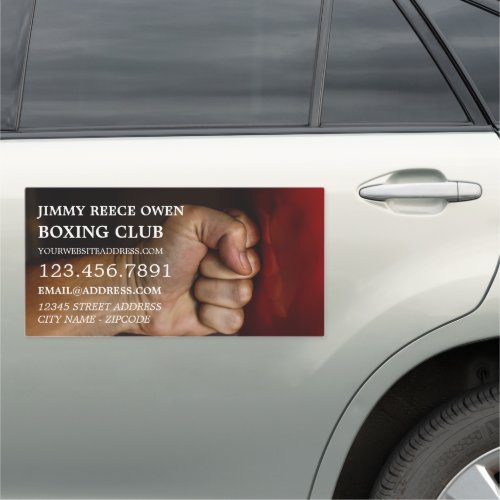 Punch Bag Boxer Boxing Trainer Car Magnet