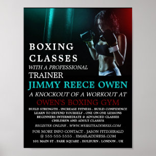 Punch Bag, Boxing Class Advert Poster