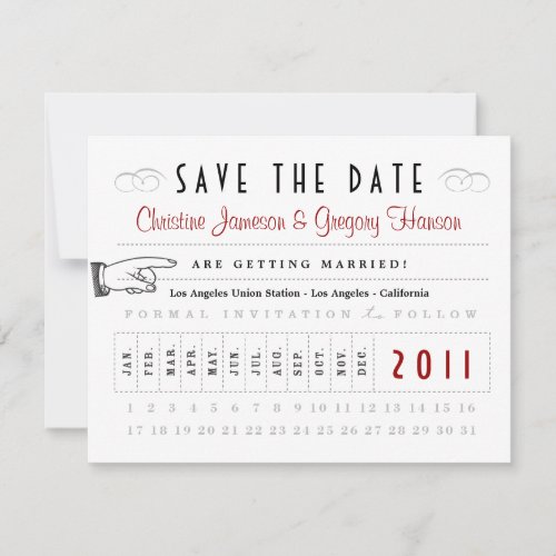 Punch Card Save the Date