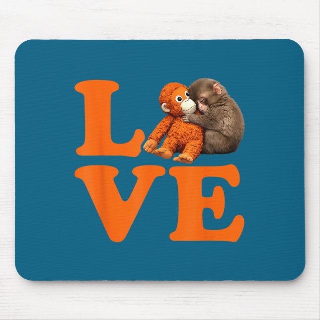 Punch cute monkey  mouse pad (Front)