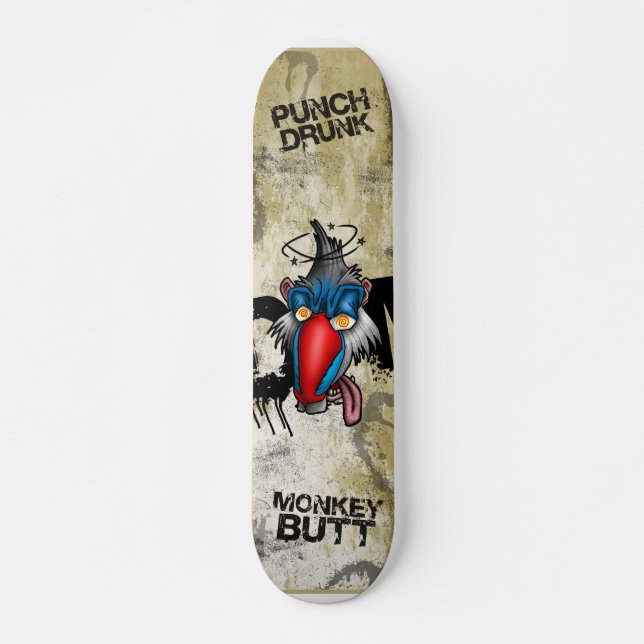 Punch Drunk Monkey Butt Skateboard Deck (Front)