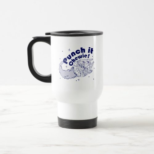 Punch It Chewie Halftone Millennium Falcon Travel Mug