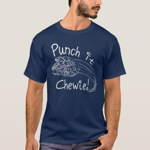 "Punch It Chewie" Millennium Falcon Doodle T-Shirt