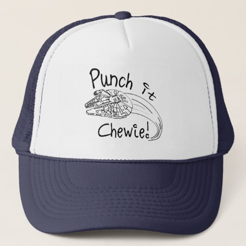 Punch It Chewie Millennium Falcon Doodle Trucker Hat