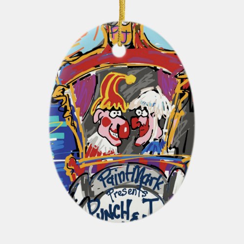 Punch  Judy by PaintMark Ceramic Ornament