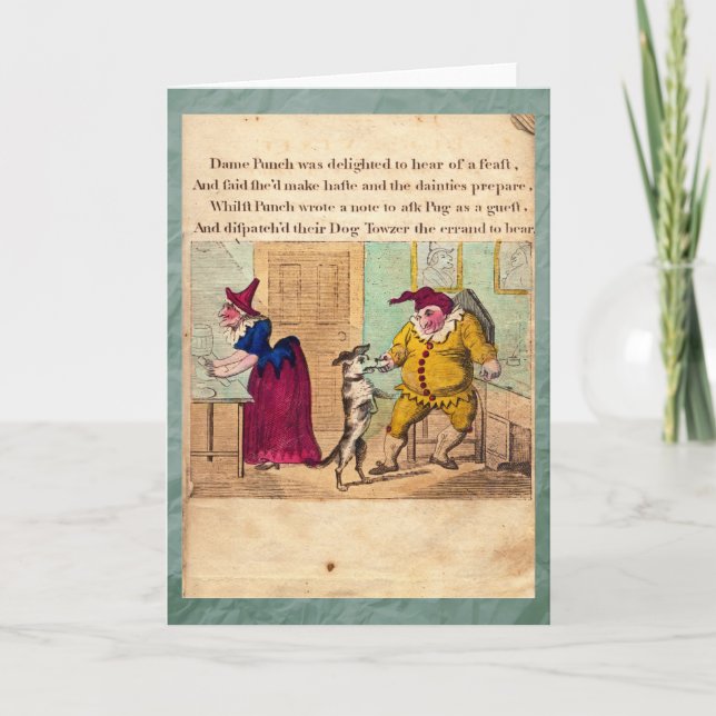 Punch & Judy Story Plate II Greeting Card (Front)