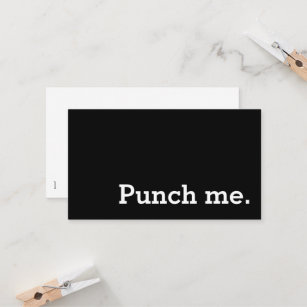Punch Me Simple Dark Loyalty Coffee Punch-Card