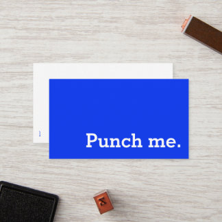 Punch Me Simple Dark Loyalty Coffee Punch-Card Card