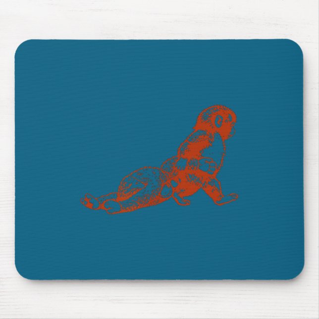 Punch monkey plush cute baby monkey with plushie mouse pad (Front)