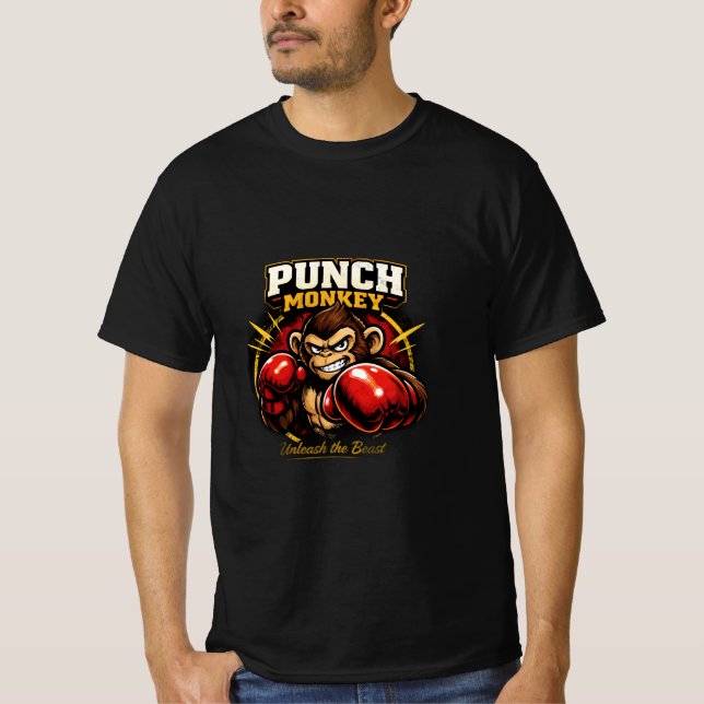 Punch Monkey T-Shirt Design (Front)