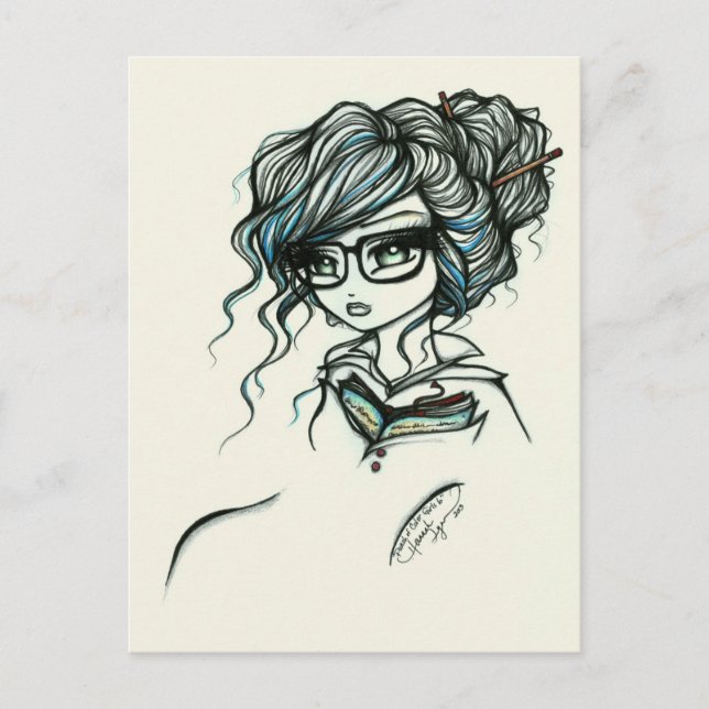 Punch of Color Girls Book  Fantasy Art Postcard (Front)