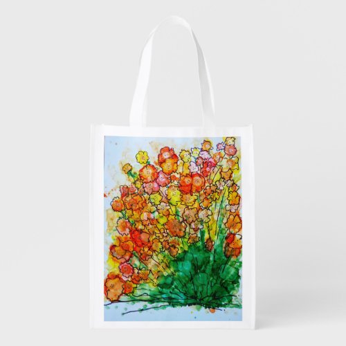 Punch of floral grocery bag