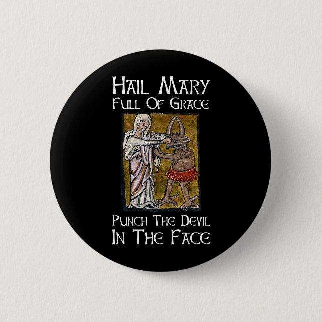 Punch the Devil in the Face! Button (Front)