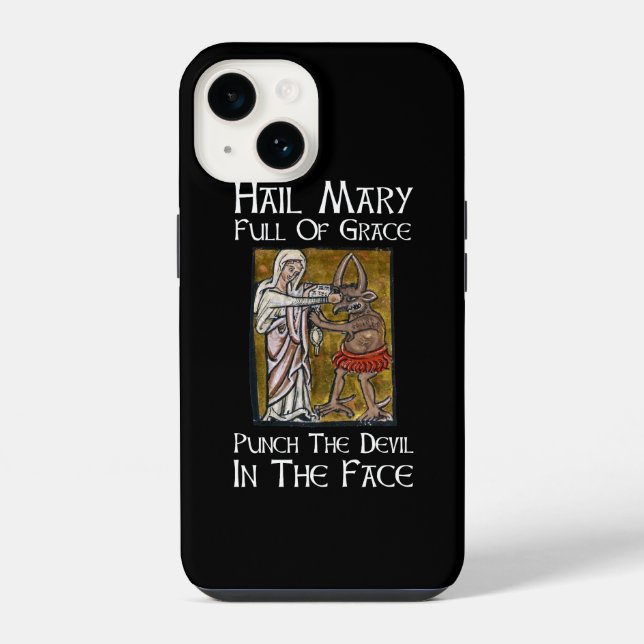Punch the Devil in the Face! Iphone Case (Back)