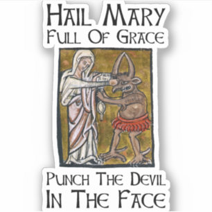 Punch the Devil in the Face! Sticker