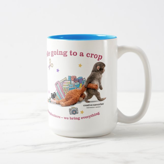 Punch the Monkey Two-Tone Coffee Mug 15oz (Right)