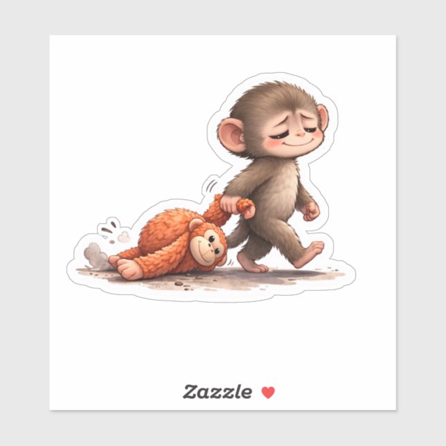 Punch the Rescued Monkey & His Best Friend Doll St Sticker (Sheet)