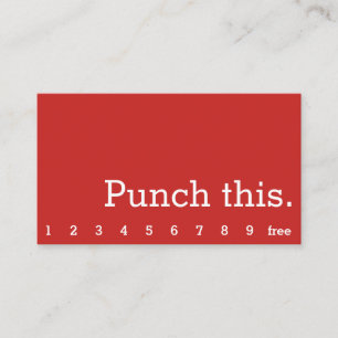 Punch This Simple Dark Loyalty Coffee Punch-Card