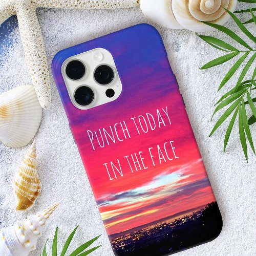 Punch Today in Face Pink California Sunset Coastal iPhone 15 Pro Max Case