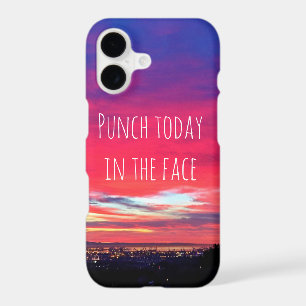 Punch Today in Face Pink California Sunset Coastal iPhone 17 Case