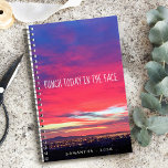 Punch Today in the Face Hot Pink Harbor Sunrise Planner<br><div class="desc">“Punch today in the face.” It’s good to start the day out swinging and be ready to take on whatever comes your way. Enjoy this striking, beautiful hot pink, blue and purple image of a California harbor sunrise whenever you use this chic, stunning photography custom name yearly planner. A graphic...</div>