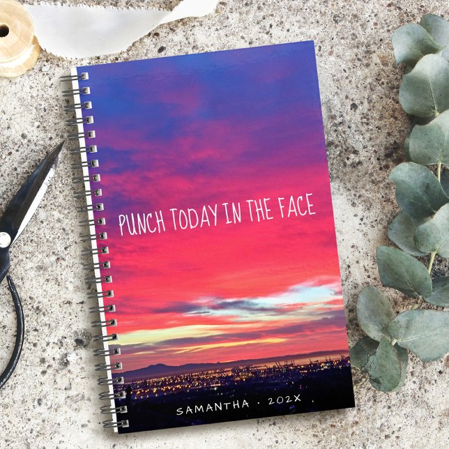 Punch Today in the Face Hot Pink Harbor Sunrise Planner (Creator Uploaded)