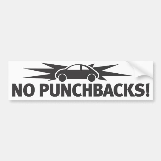 Punchbuggy Black No Punchbacks Bumper Sticker Zazzle Com