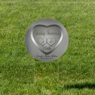 Punched Tin 10 Year Anniversary Sign