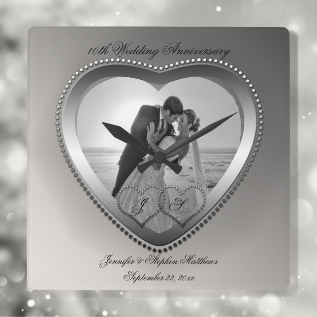 Punched Tin 10 Year Anniversary Square Wall Clock (Creator Uploaded)