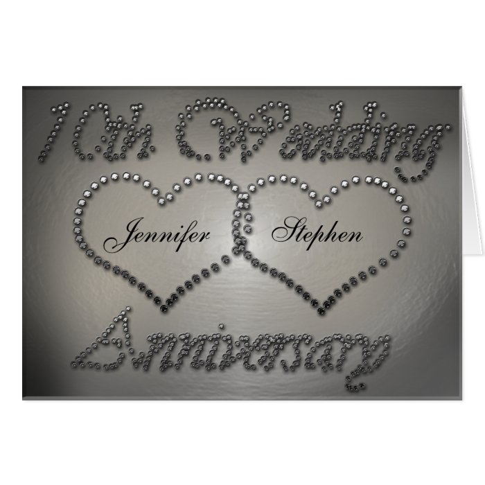 Punched Tin 10th Wedding Anniversary Card