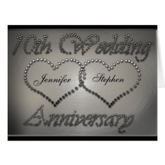 Punched Tin 10th Wedding Anniversary Card