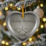 Punched Tin Look 10 Year Anniversary Ornament