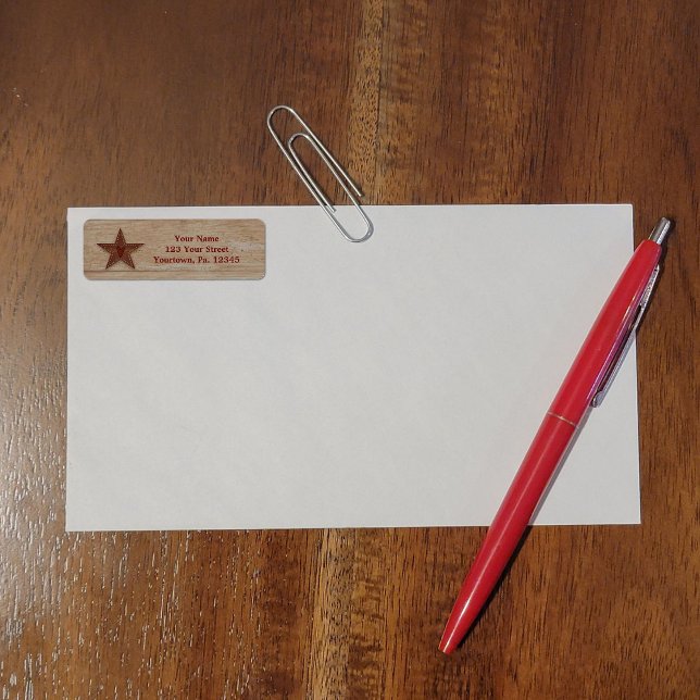 Punched Tin Star Address Label (Creator Uploaded)