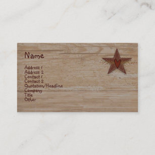 Punch Business Cards Zazzle Punched Tin Star Business Card