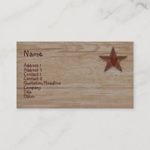 Punched Tin Star Business Card