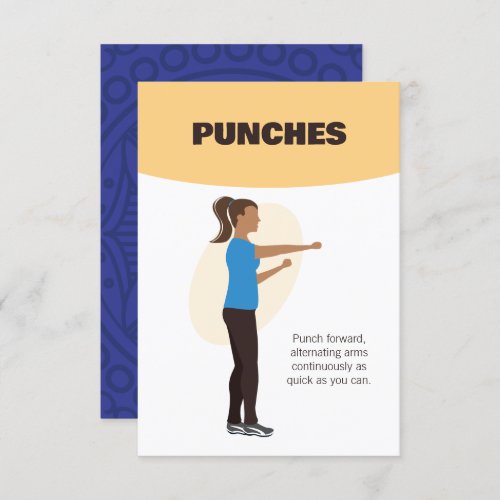 Punches _ Personalized Exercise Fitness Cards