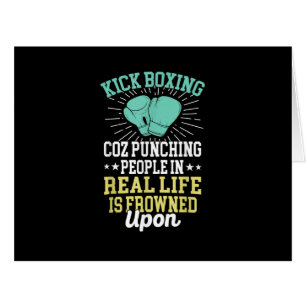 Punching People Is Frowned Upon Funny Sarcastic Ki Cards