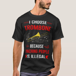 Punching Trombone Trombonist T-Shirt