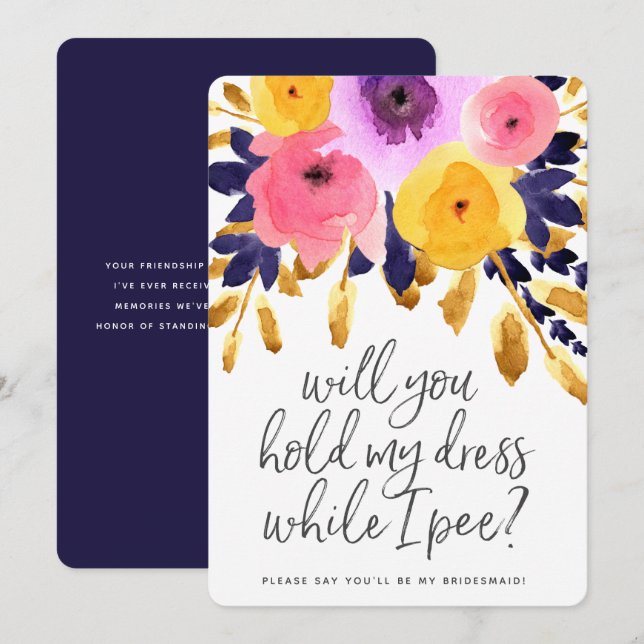 Punchy Petals | Wedding Party Invitation (Front/Back)