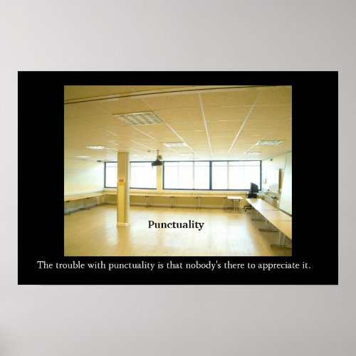 PUNCTUALITY Office MotivationalAnti_motivational  Poster