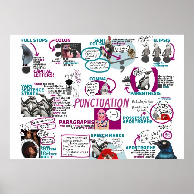 Punctuation Classroom Poster English KS2 KS3 (Front)