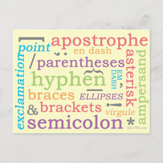 Punctuation II Postcard