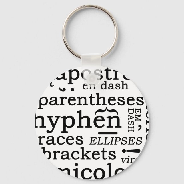 Punctuation Keychain (Front)