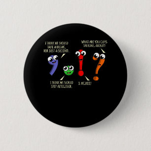 Punctuation Marks English Language Teacher Student Button