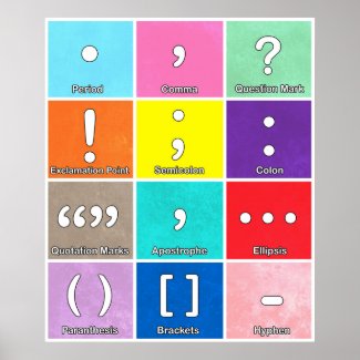 Punctuation Marks Grid Poster