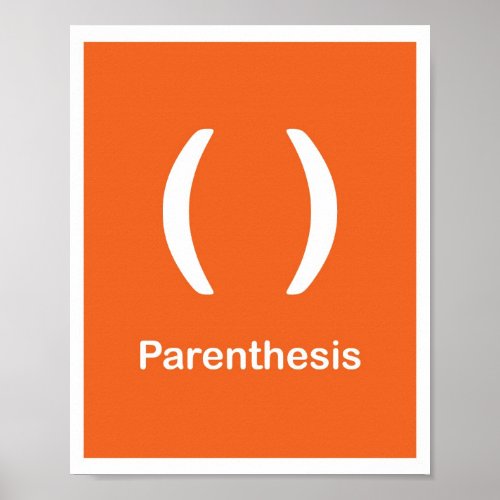 Punctuation Marks_ Parenthesis Poster