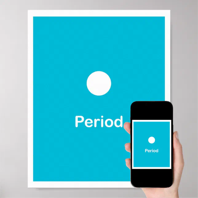 Punctuation Marks Period Poster Zazzle Punctuation Marks Period Poster Zazzle