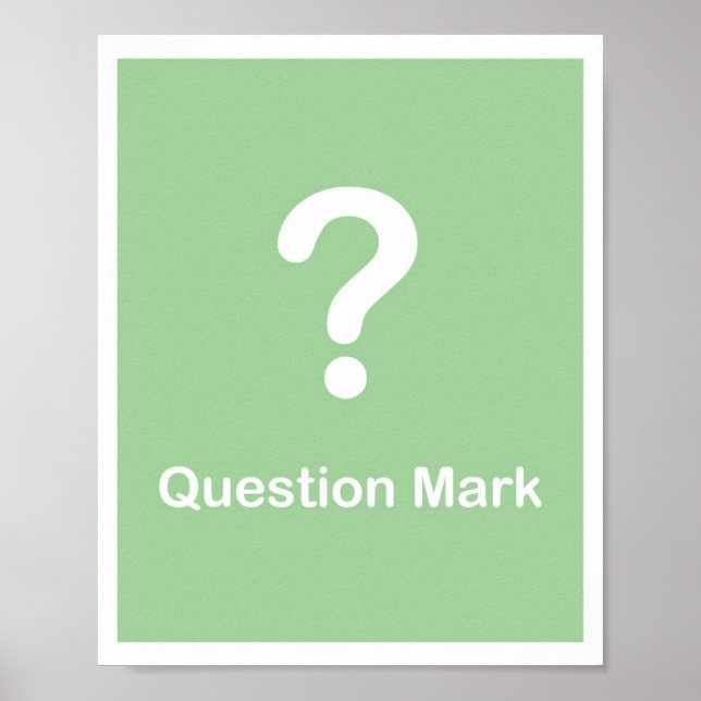 Punctuation Marks- Question Mark Poster (Front)