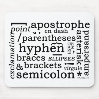 Punctuation Mouse Pad