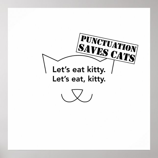 Punctuation Saves Cats Poster (Front)